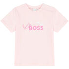 Baby Girls Pink Logo T-Shirt, 2, hi-res