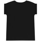 Girls Black Iridescent Logo T-Shirt, 3, hi-res