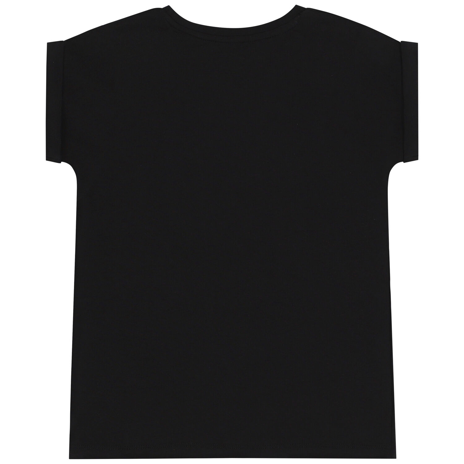 Girls Black Iridescent Logo T-Shirt, 3, hi-res