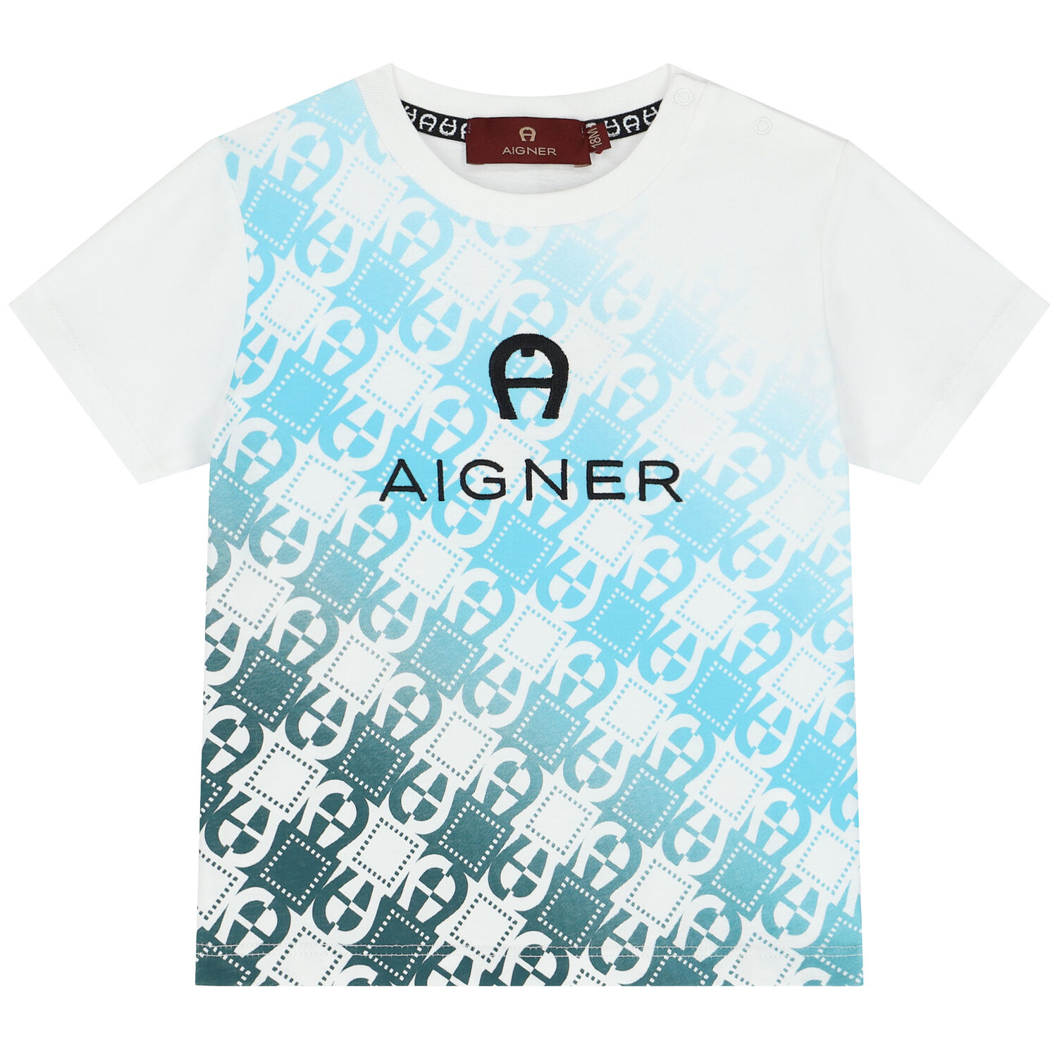 Younger Boys White Logo T-Shirt, 1, hi-res