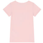 Girls Pink Embellished Logo T-Shirt, 2, hi-res