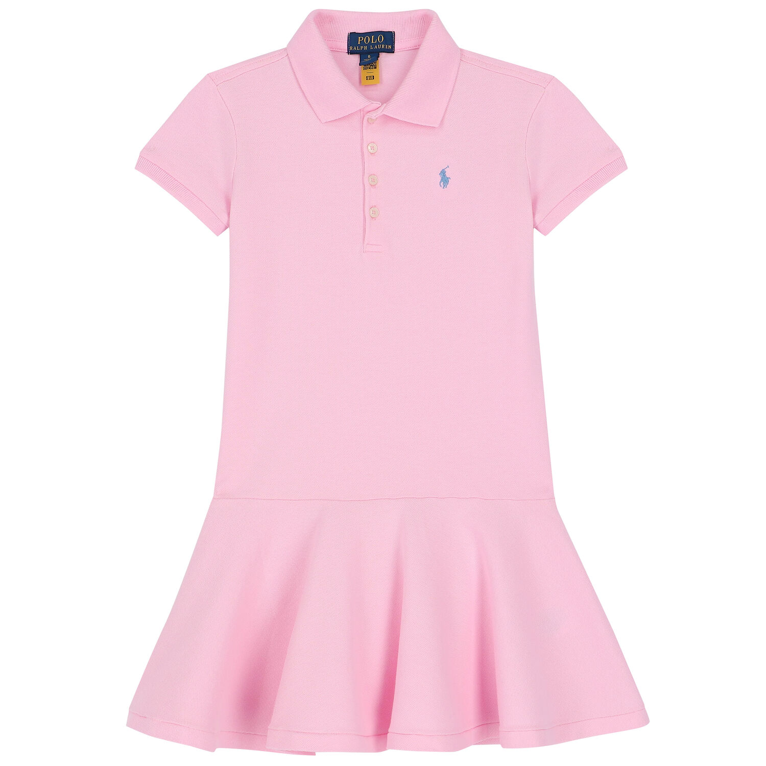 Girls Pink Logo Polo Dress, 1, hi-res image number null
