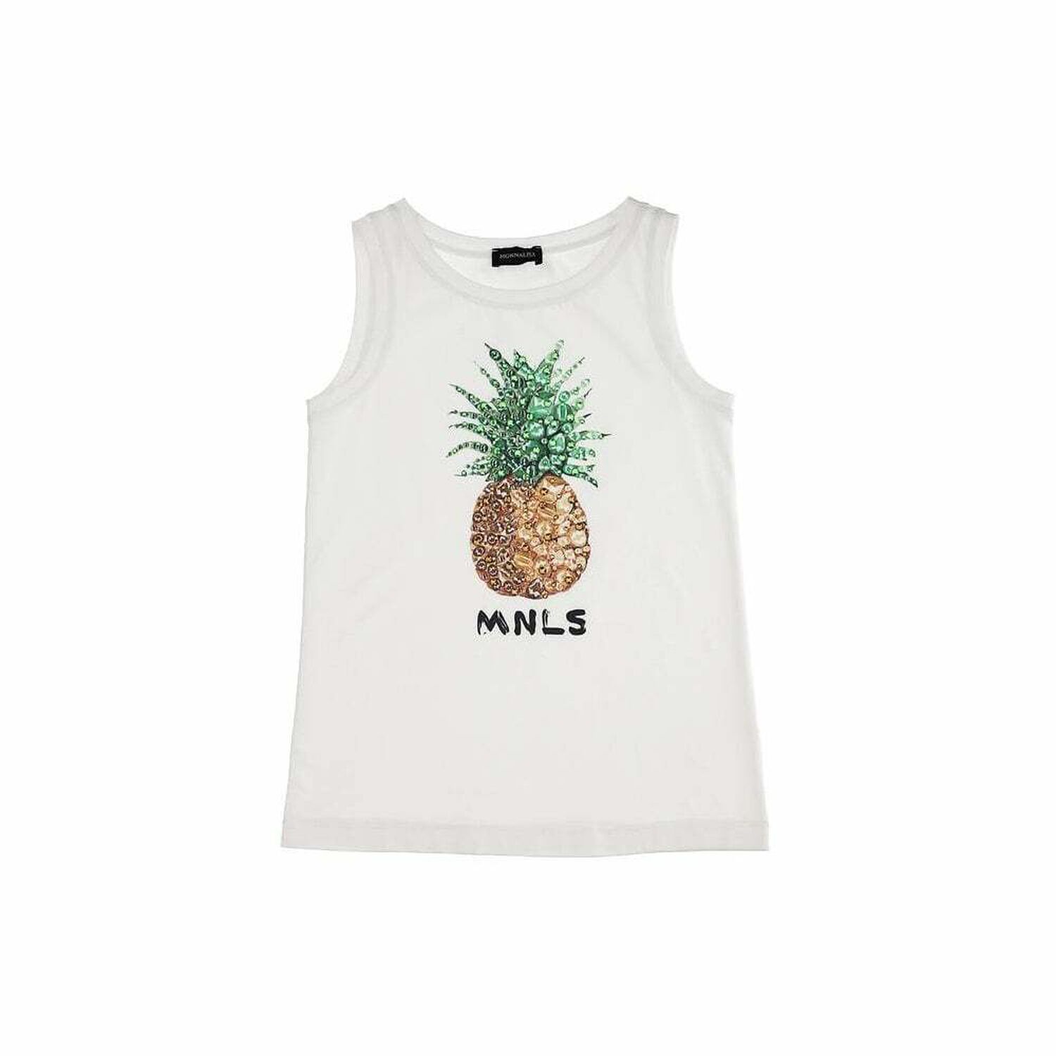 Girls White Pineapple Vest, 1, hi-res image number null