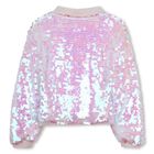 Girls Pink Iridescent Sequin Bomber Jacket , 1, hi-res