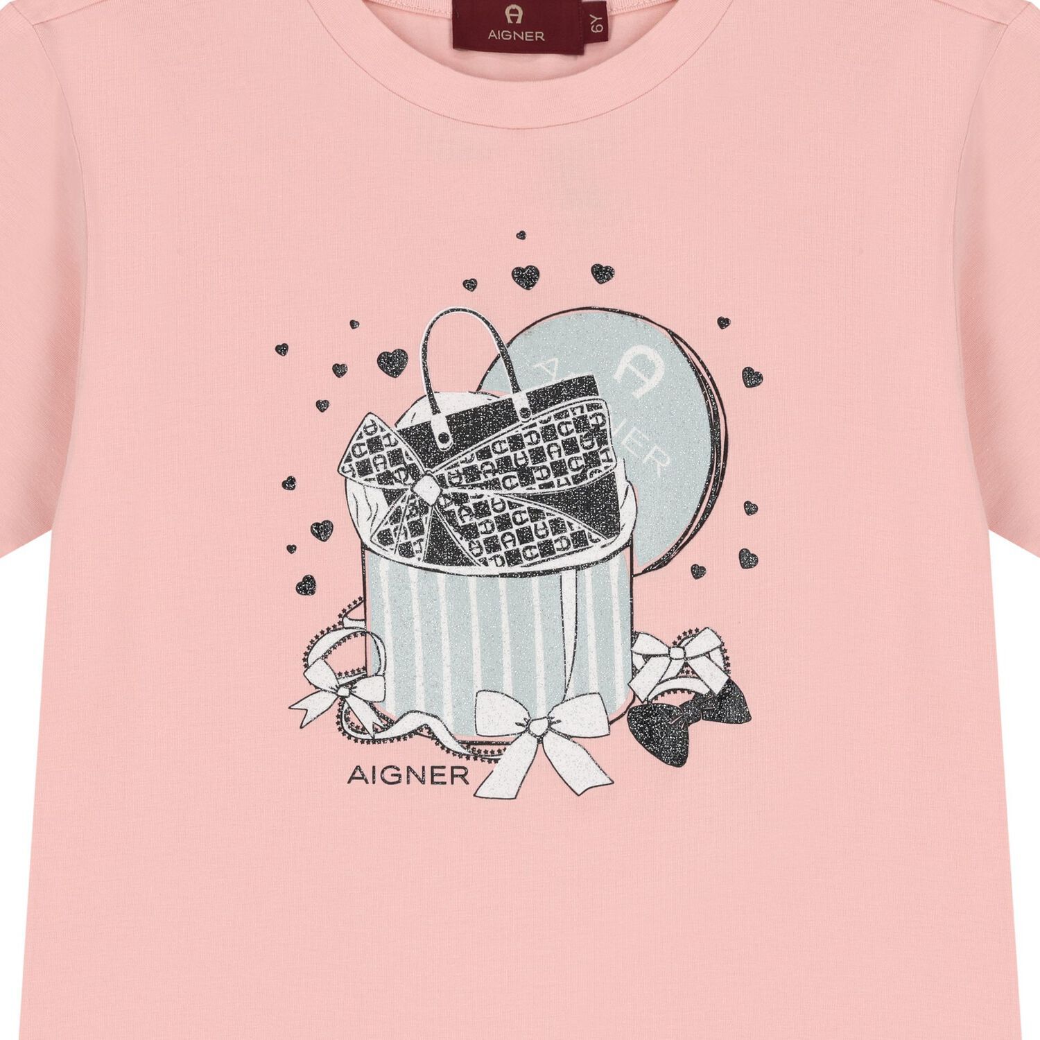 Girls Pink Bag T-Shirt, 3, hi-res