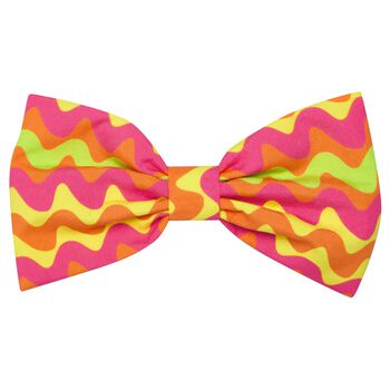 Girls Pink, Orange & Yellow Striped Hair Clip