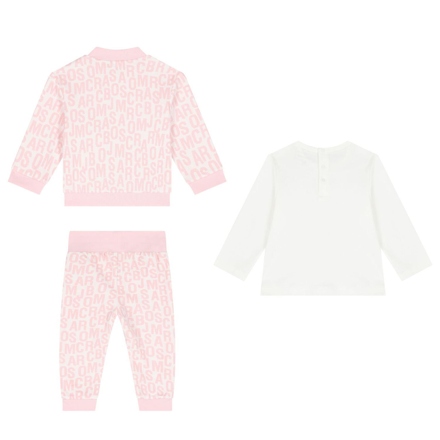 Younger Girls Pink & White Reversible Tracksuit Set, 1, hi-res image number null