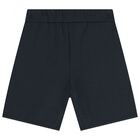 Boys Black Logo Shorts, 2, hi-res