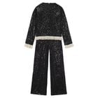 Girls Black Sequin Trouser Set, 2, hi-res