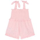 Girls Pink Sequin Playsuit, 1, hi-res