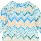 Blue & Yellow Zig Zag Babygrow, 1, hi-res