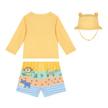 Baby Boys Yellow Swim Shorts Set