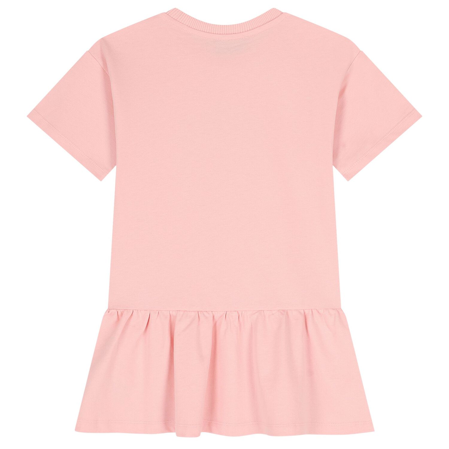 Girls Pink Teddy Bear Logo Dress, 4, hi-res
