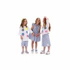 Girls White & Blue Dress, 1, hi-res