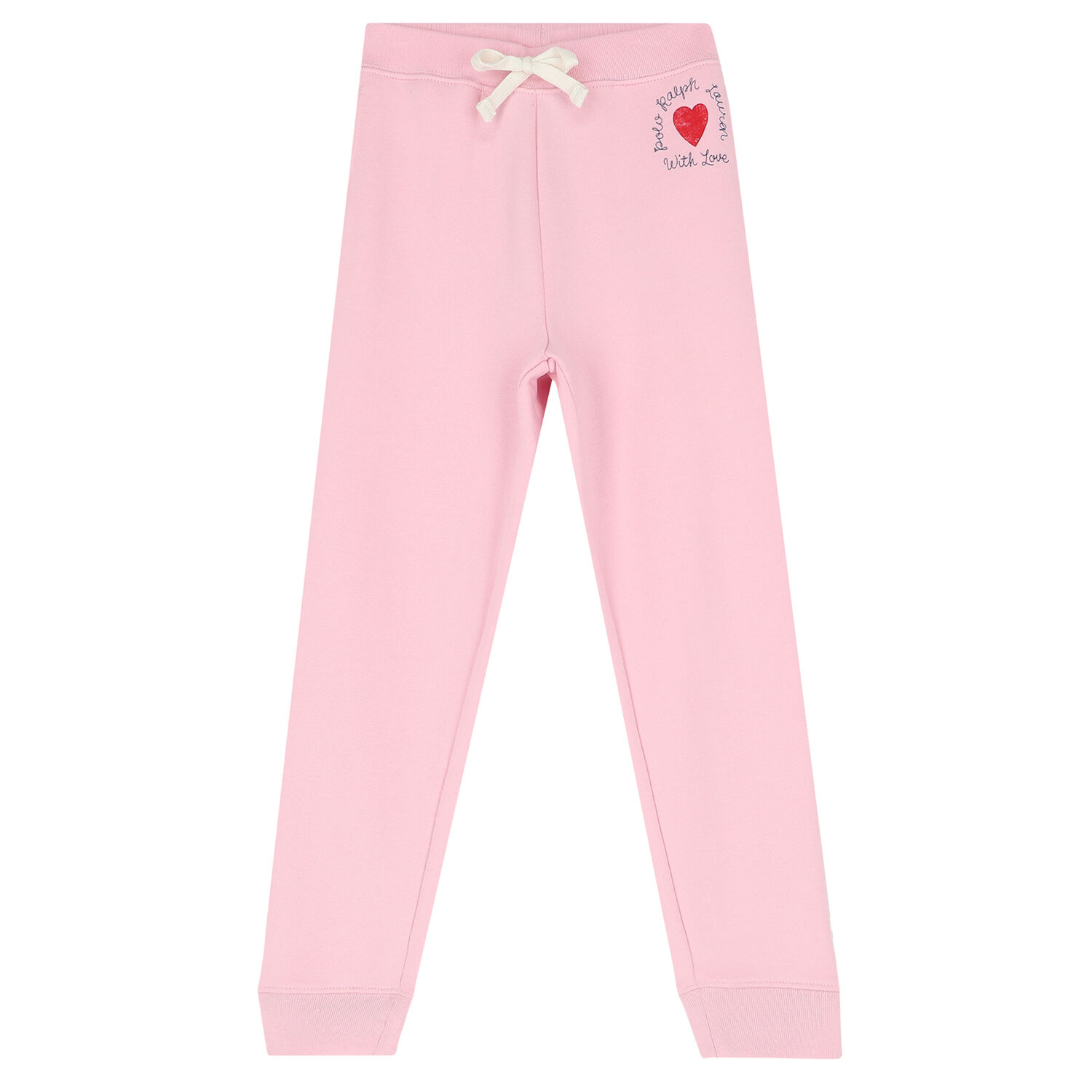 Girls Pink Heart Joggers, 1, hi-res