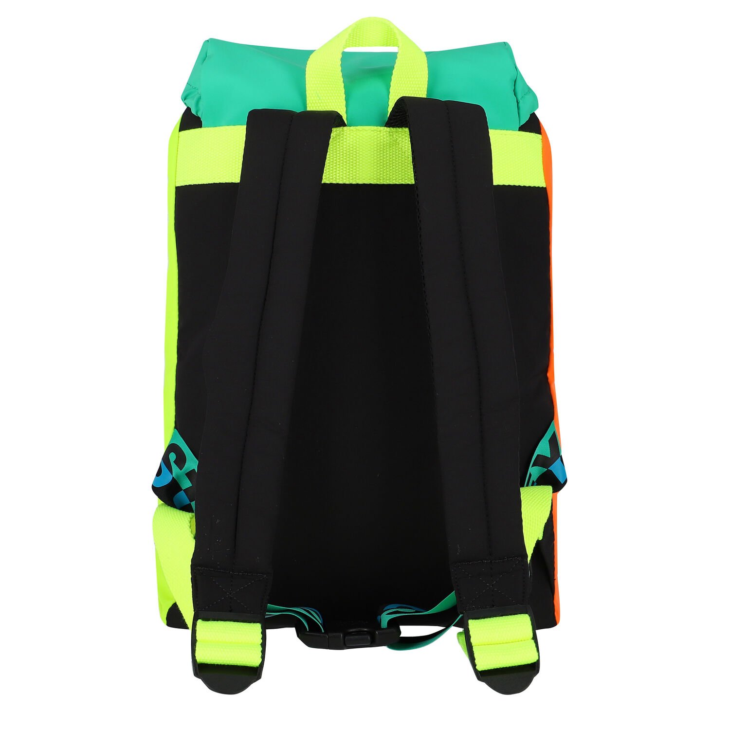 Boys Black, Neon Green & Neon Orange Backpack, 1, hi-res