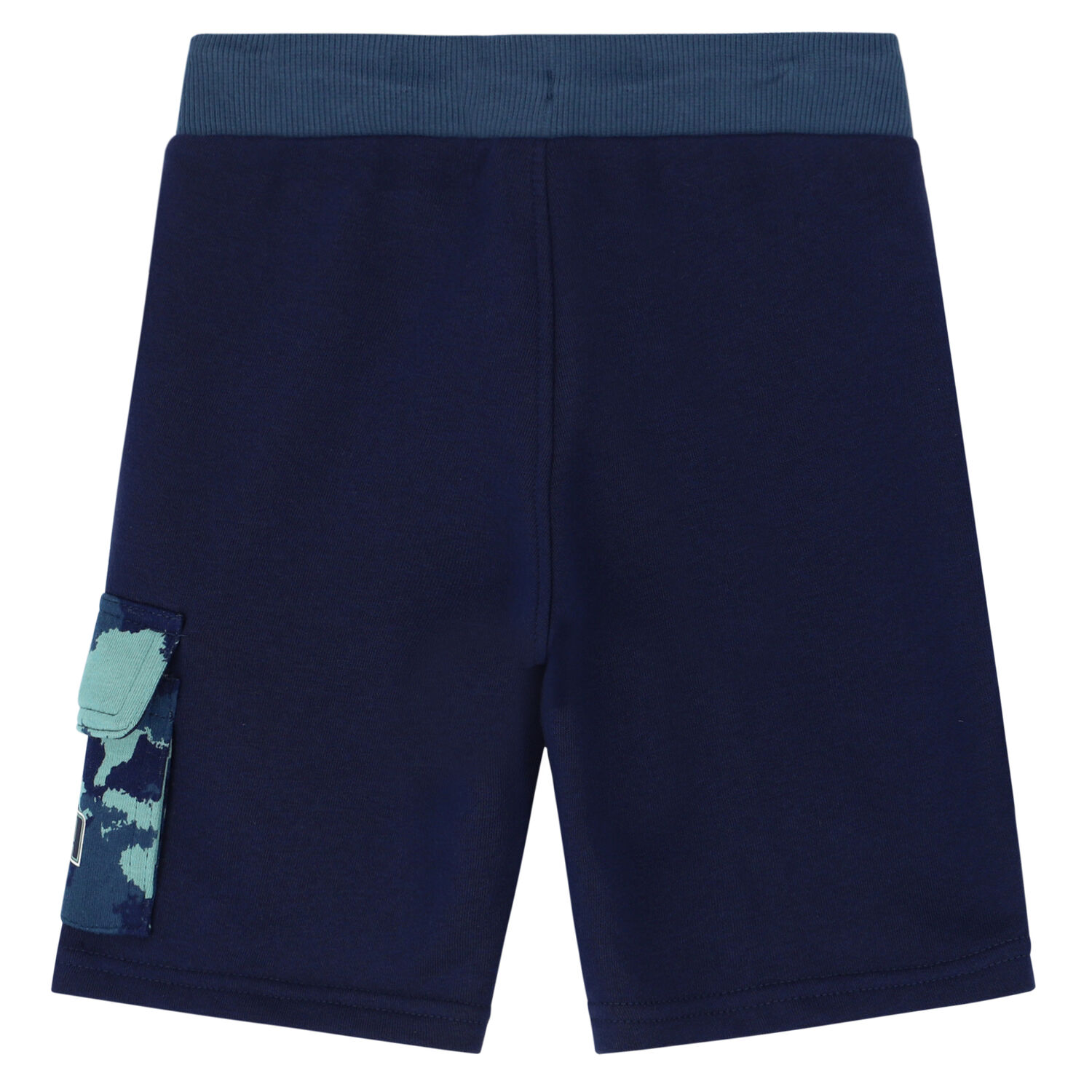 Boys Navy Logo Shorts, 1, hi-res