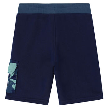 Boys Navy Logo Shorts