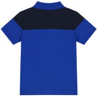 Boys Blue Logo Polo Shirt, 2, hi-res