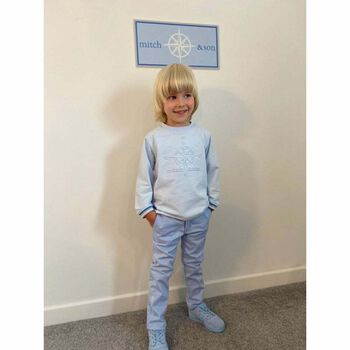 Boys Blue Logo Trousers