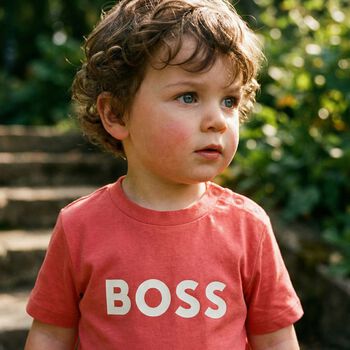 Younger Boys Mini Me Red Logo T-Shirt
