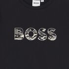 Boys Black Logo T-Shirt, 1, hi-res