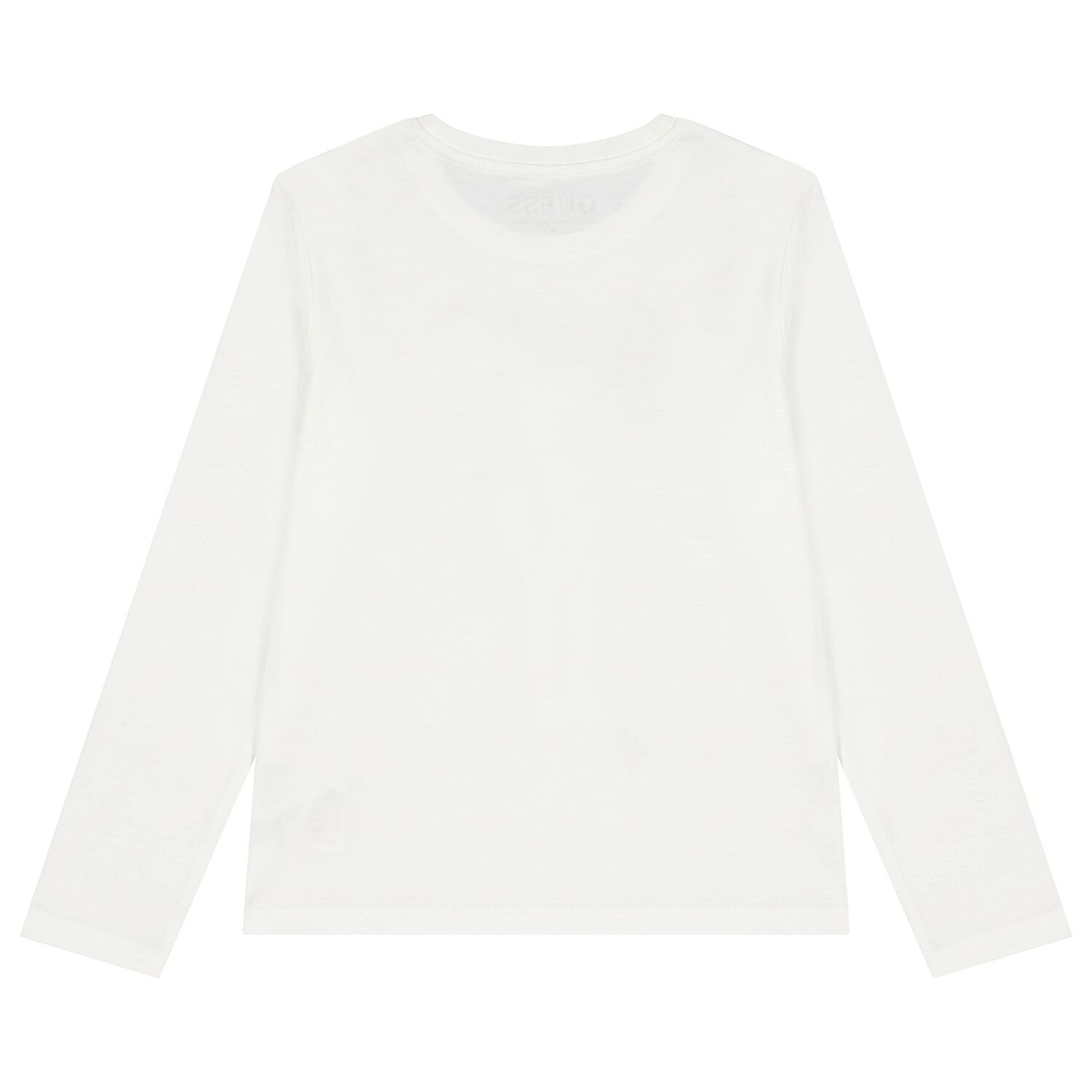 Boys White Teddy Bear Logo Long Sleeve Top, 1, hi-res