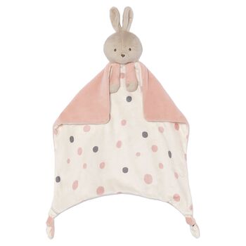 Baby Girls Ivory & Pink Teddy Bear Comforter