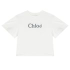 Girls Ivory Logo T-Shirt, 1, hi-res