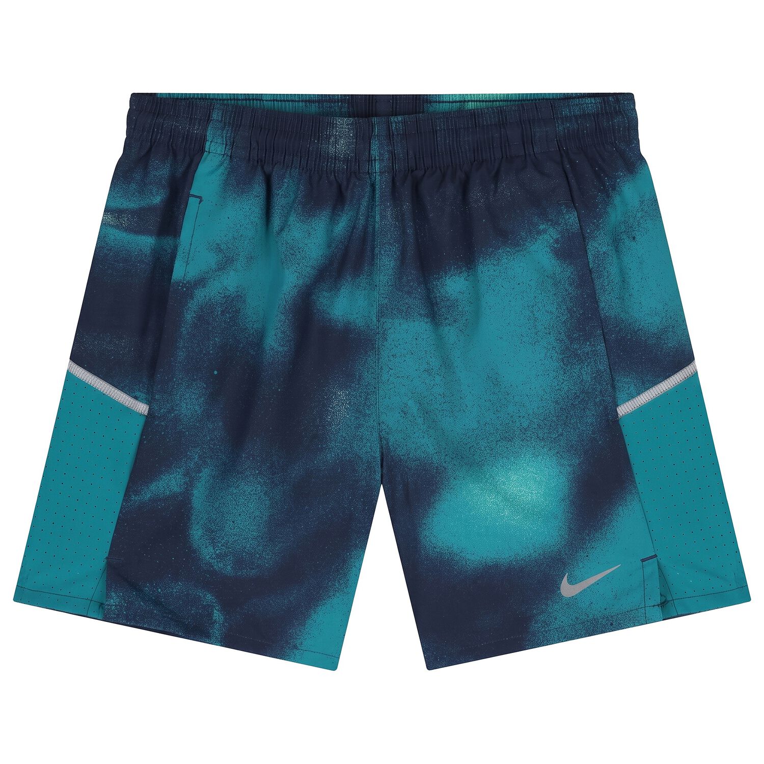 Boys Navy Blue & Green Miller Dri-FIT Shorts, 2, hi-res