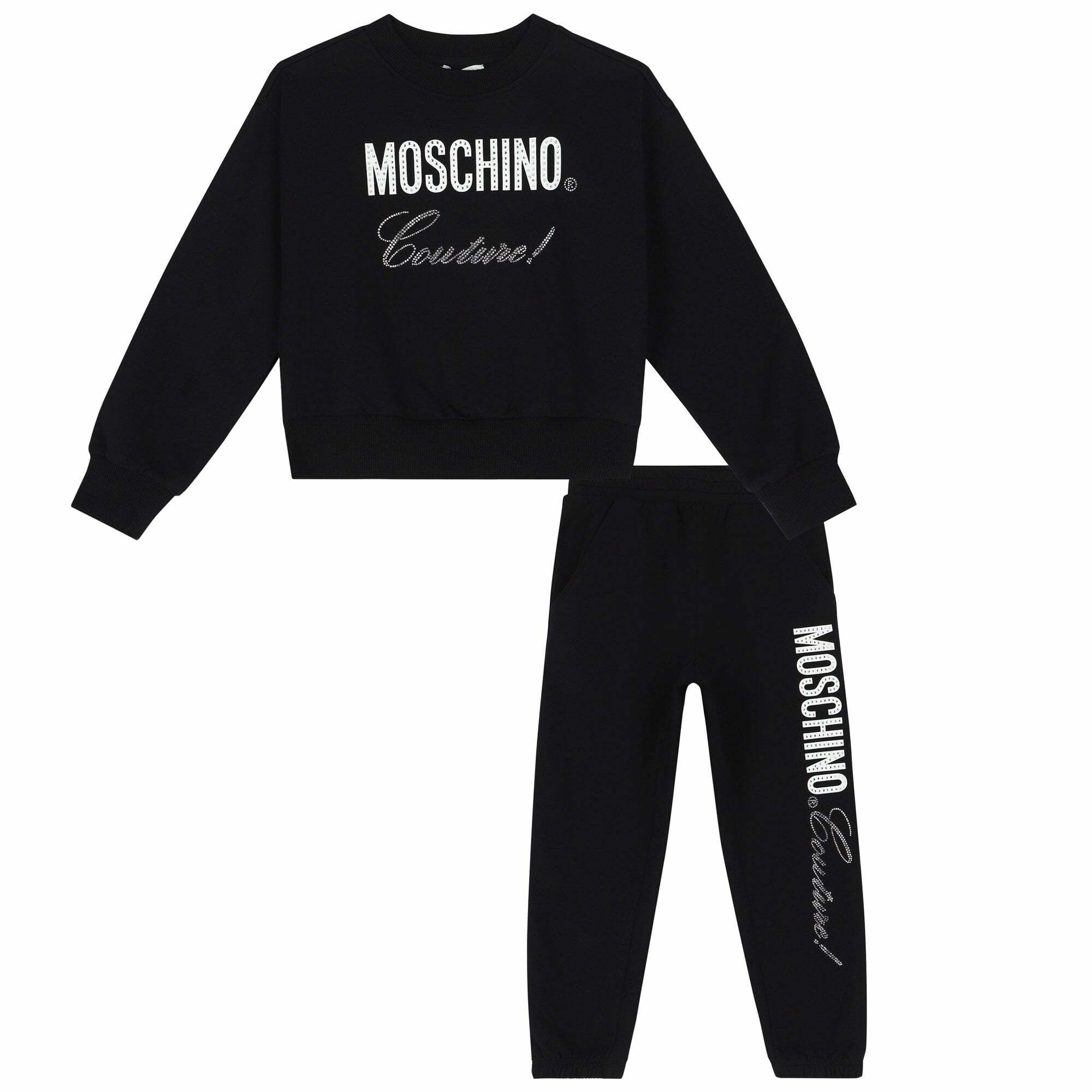 Girls black tracksuit discount