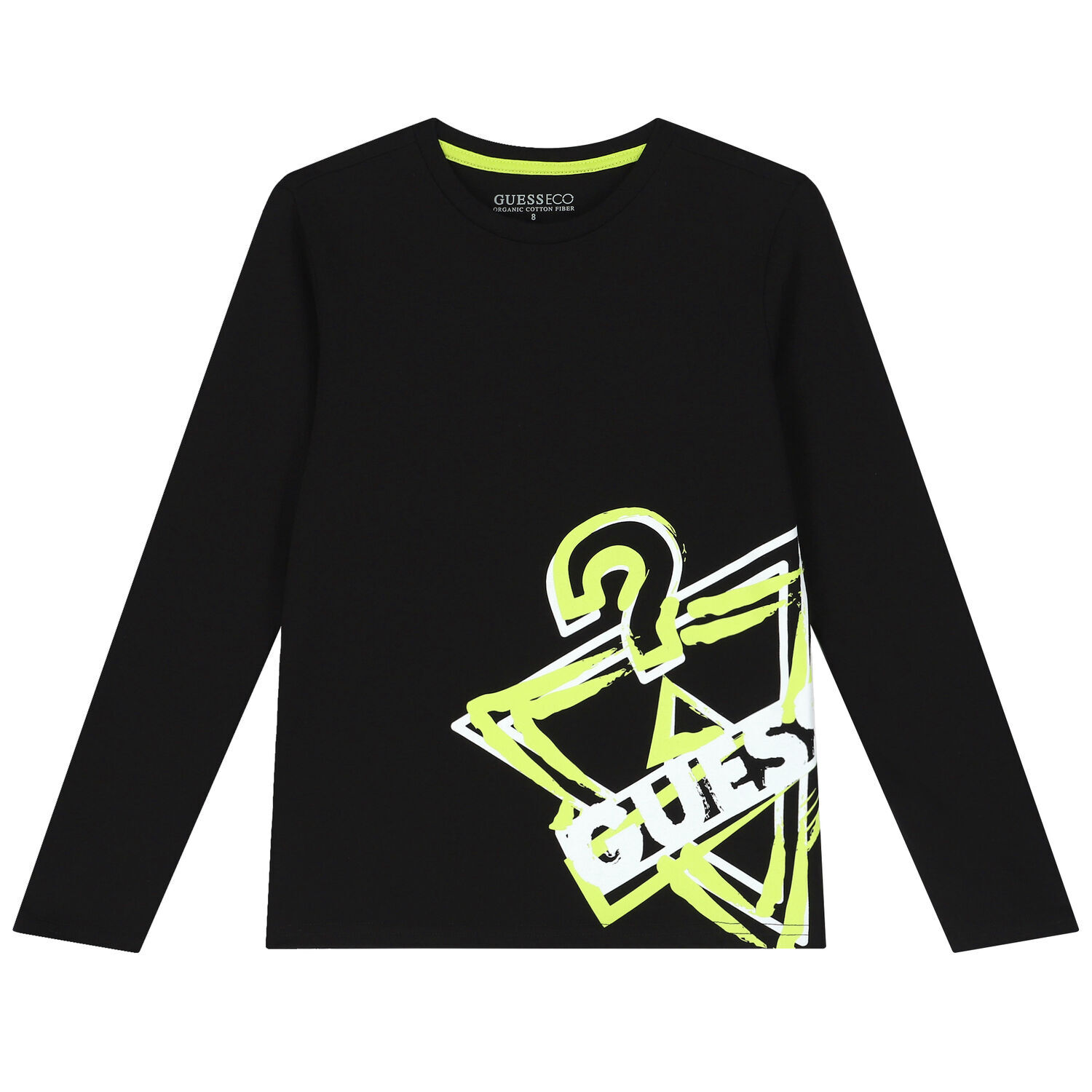 Boys Black Logo Long Sleeve Top, 1, hi-res image number null