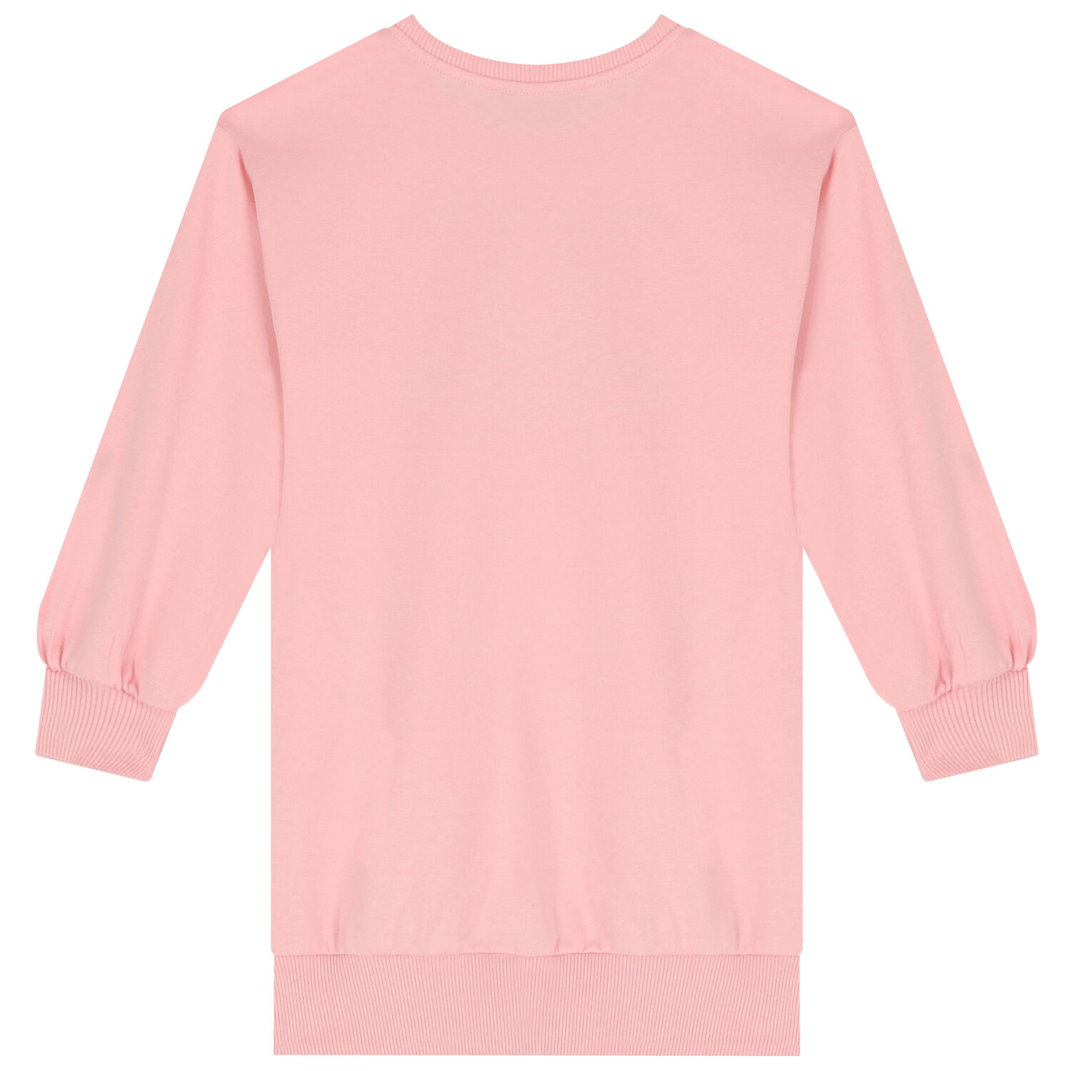 Girls Pink Teddy Bear Logo Sweatshirt Dress, 1, hi-res
