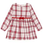 Girls White & Red Tartan Dress, 1, hi-res