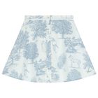 Girls White & Blue Poplin Skirt, 1, hi-res
