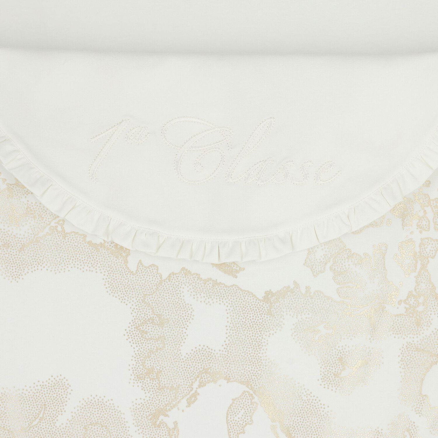 Baby Girls White & Gold Geo Map Nest, 1, hi-res