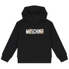 Black Teddy Bear Logo Hooded Top, 1, hi-res