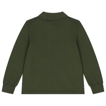 Boys Green Knight Logo Polo Shirt