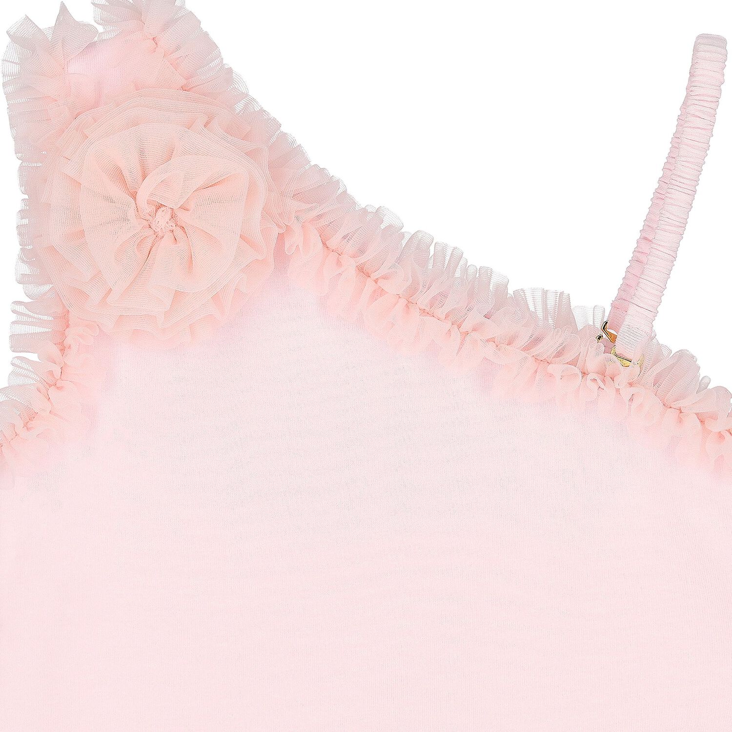 Girls Pink Ruffle Tulle Top, 1, hi-res