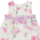 Baby Girls White Floral Dress, 1, hi-res