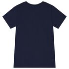 Boys Navy Blue Logo T-Shirt, 1, hi-res