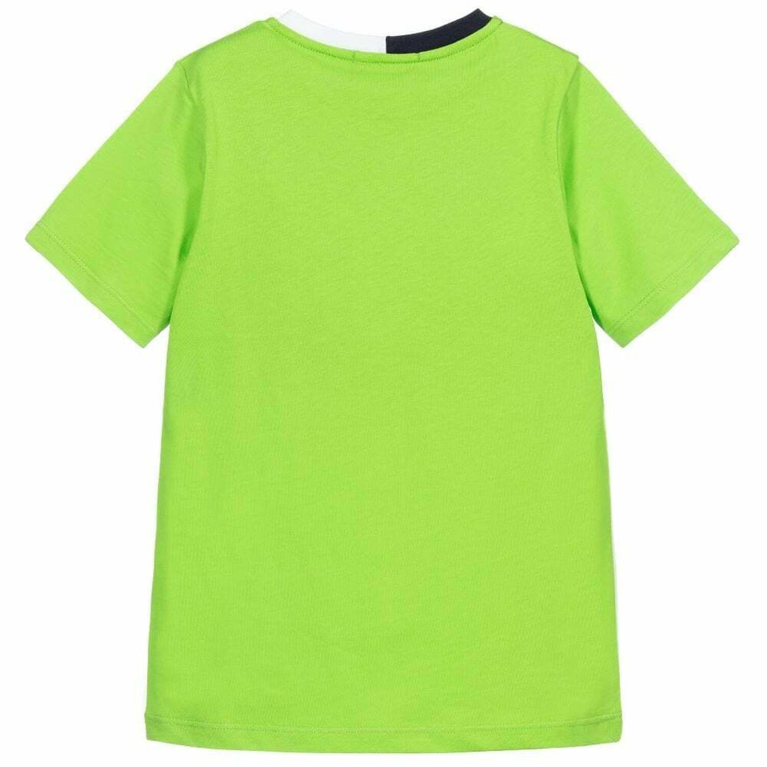 Boys Green & White Logo T-Shirt, 2, hi-res image number null