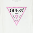Girls White Logo Long Sleeve Top, 1, hi-res