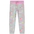 Girls Pink & Grey Logo Tracksuit, 1, hi-res