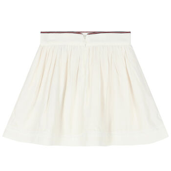 Girls Ivory Logo Skirt