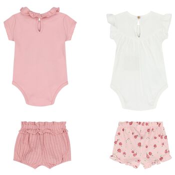 Baby Girls Pink Shorts Set ( 2-Pack )