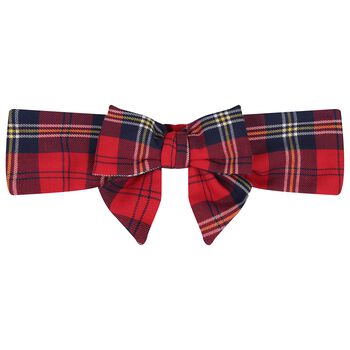 Baby Girls Red Bow Tartan Headband