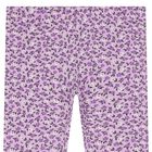 Girls Purple Floral Leggings, 1, hi-res