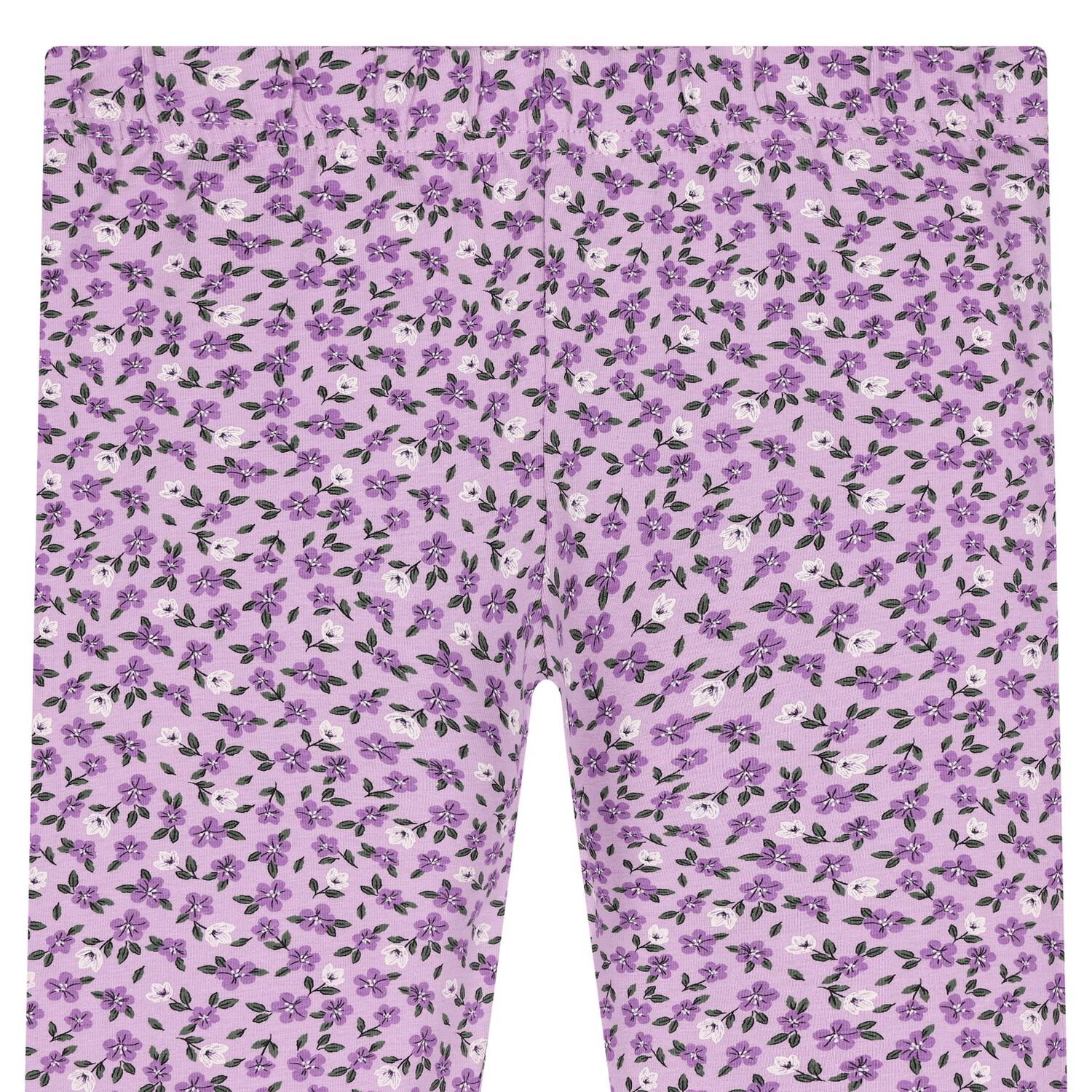 Girls Purple Floral Leggings, 1, hi-res image number null