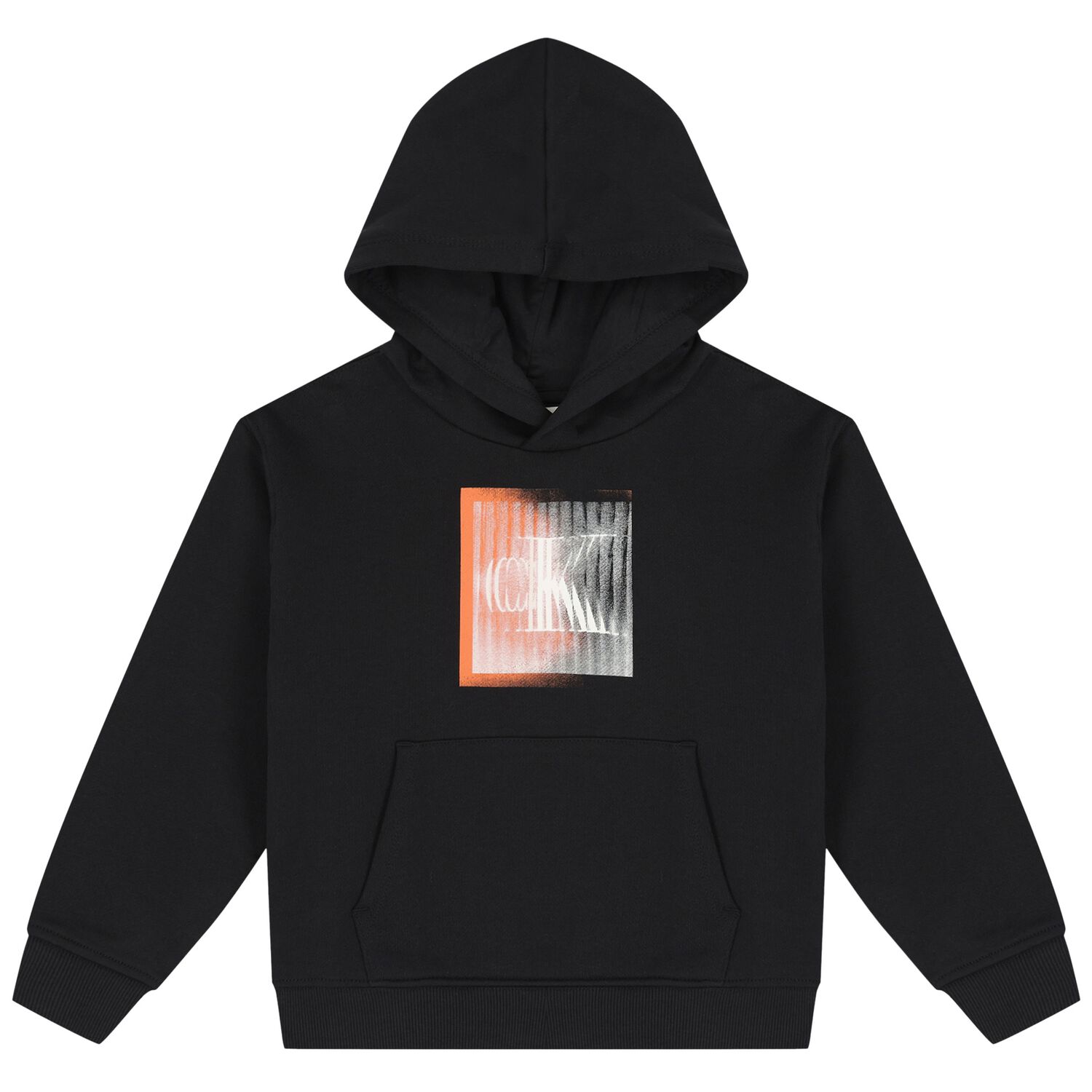 Boys Black Logo Hooded Top, 1, hi-res image number null